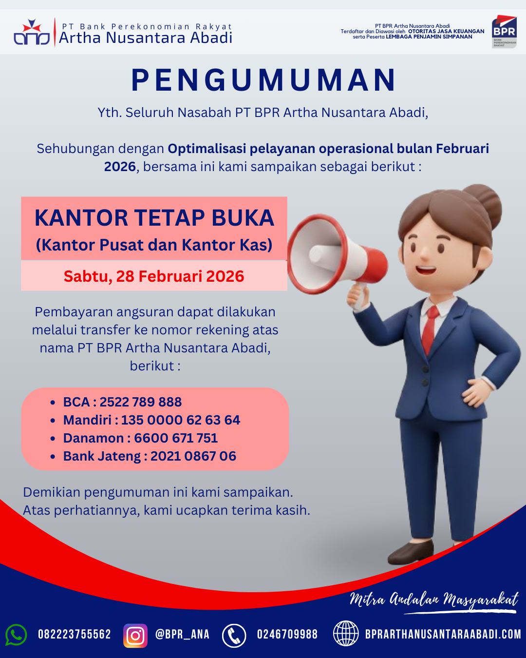Pengumuman Buka Kantor